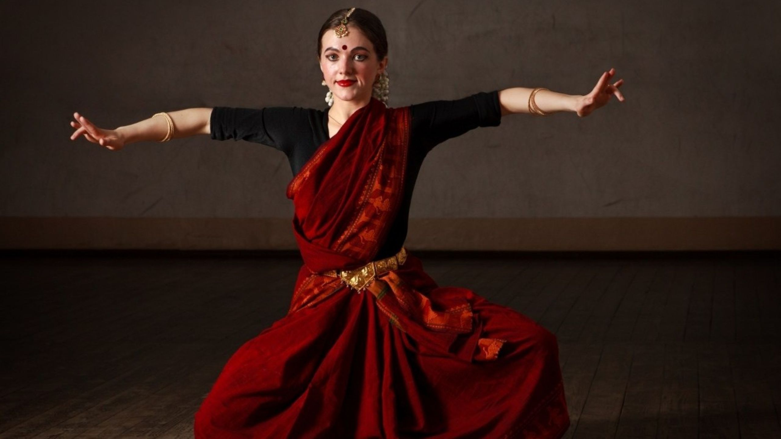 Classical arts Bharatanatyam dancer in traditional costume showing India's dance revival and cultural heritage